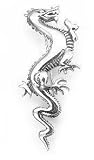 DRAGON Sterling Silver Loch Ness Sea Serpent Pin Brooch