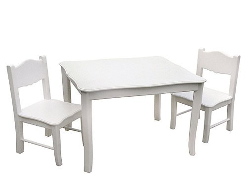 Guidecraft Classic White Table and Chairs Set Style: No Thanks