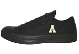 Converse Chuck Taylor All Star Lo Top Black Monochrome Appalachian State University Logo Canvas