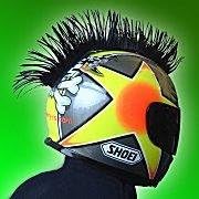 Black Motorcycle Snowmobile Helmets Dirtbike ATV Helmet Mohawks Mohawk - Helmet Not Included