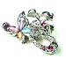 Multi Color Austrian Rhinestone Butterfly Flower Hair Claw