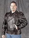 MenÕs Retro Brown Side Lace Premium Buffalo Motorcycle Jacket