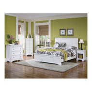 Home Styles Naples Queen Panel Bed 3 Piece Bedroom Set in White