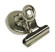Industrial Grade 2WFW6 Magnetic Bulldog Clip, 1In, Slvr, PK2