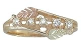 Black Hills Gold 10K Ladies' Five Diamond Band Ring
