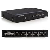 NEW 4 Port VGA Switcher with Audio (Peripheral Sharing)
