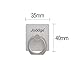 Joddge Universal Masstige Safe & Secure Ring Grip Stand Holder Car Mount with Hook for iPhone iPad Samsung Cellphone Tabet (Silver)