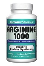Jarrow Formulas L-Arginine 1000mg, 100 Tablets