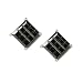 Black Diamond CZ Invisible Cut Basket Set Silver Men Unisex Stud Earrings (1ct. 6mm)