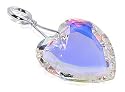 New 925 Sterling Silver Swarovski Heart Crystal Pendant