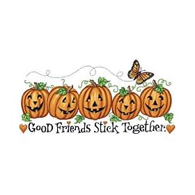 Good Friends Pumpkins Adult T-Shirt