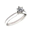 1/5 Carat Round Diamond Solitaire Ring in 14K White Gold