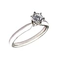 1/5 Carat Round Diamond Solitaire Ring in 14K White Gold