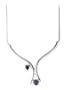 Sterling Silver Amethyst and Garnet Necklace, 16"