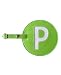 Initial Luggage Tag P Fuchsia