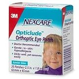 Nexcare Opticlude Orthoptic Eye Patches, Junior Size, 20-Count Boxes (Pack of 4)