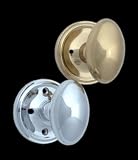 2 3/4 inch Privacy Set - Bright Chrome/Brass