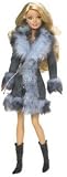 Barbie Fashion Fever Doll Blue-Gray Fur Collar Coat