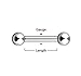 BodyJ4You Lot of 4 Industrial Barbell Kit 35mm (Coil, Wave, Twister, Spiral) 14G Cartilage Earring