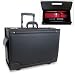 STEBCO 341626BLK Wheeled Catalog Case, Leather-Trimmed Tufide, 21-3/4 x 15-1/2 x 9-3/...