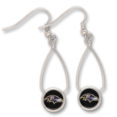 Baltimore Ravens French Loop Dangle Earrings
