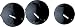 JAZZ BASS® KNOB SET (2 LG./1 SM.)