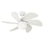 Westinghouse 7814565 Turbo Swirl 30-Inch 6-Blade Ceiling Fan, White with Opal Globe