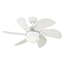 Westinghouse 7814565  Turbo Swirl 30-Inch 6-Blade Ceiling Fan, White with Opal Globe