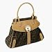 Black Large High-Quality Leatherette Duffle Hobo Handbag