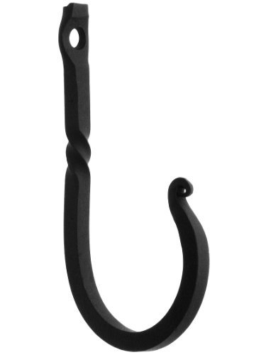 3 1/2" Hand Forged Single Hook. Black Coat Hook. 
3 1/2" Hand Forged Single Hook. Black Coat Hook.