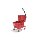 Carlisle 3690805 Mop Bucket with Side Press Wringer, 26 Quart / 6.5 Gallon, Red