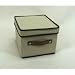Tools & Hardware : Narrow Fabric Storage Box (Beige) (7.5H x 10.2W x 9.3D)