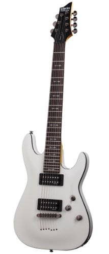 Schecter OMEN-7 7-String Electric Guitar, Vintage White