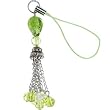 Gioielli Italy Lime Green HEART BALI CHAIN Glass Bead Cell Phone Charm