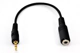 ATC® 2.5 Male(Gold Plated) to 3.5 Female(Nickel Plated) STEREO HEADPHONE ADAPTER FOR IPHONE / BLACK