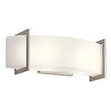 Kichler 45218NI Crescent View 2 Light Bath Vanity Light in Brushed Nickel with Opal Etched glass