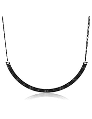 Vince Camuto Matte Black Bar Necklace, 16"