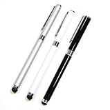 Cosmos 3 PCS Black/White/Silver 2 in 1 Long Stylus Touch Screen Pen/gel Ink ....