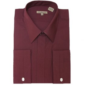 Wine French Cuff Dress Shirt