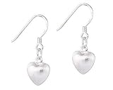 Sterling Silver Dangling Heart Earrings