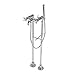 Rohl AKIT2202LMAPC Kit Lombardia and Avanti Exposed Floor Mounted Exposed Tub Shower Mixer Package with Handshower Metal Levers and ZA383, Polished Chrome