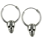 Silver Skulls - Hoop Earrings