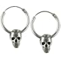 Silver Skulls - Hoop Earrings