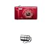 Olympus VR-340 16MP Digital Camera (Red) and Leather Plaid Case