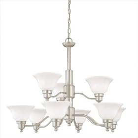 Studio Chandelier in Matte Nickel