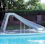 Pool Slides:White, Interfab whitened Water swimming pool Slide 4ft higher Left