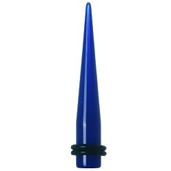 0 Gauge Dark Blue Acrylic Taper