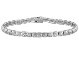 PLATINUM OVER STERLING SILVER DIAMOND ACCENT DESIGNER BRACELET