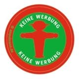Aufkleber WEGWEISER klein Steher keine Werbung Ampelmann