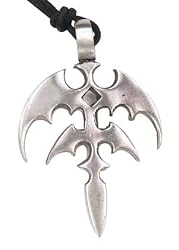 Tribal Clan Tribe Symbol Pewter Pendant Necklace